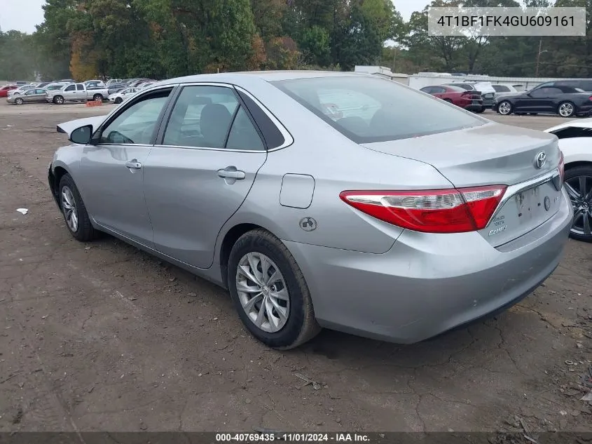 2016 Toyota Camry Le VIN: 4T1BF1FK4GU609161 Lot: 40769435