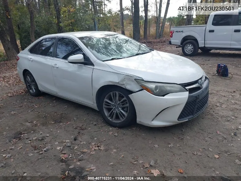 2016 Toyota Camry Se VIN: 4T1BF1FK2GU230501 Lot: 40775231