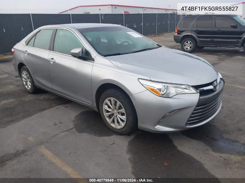 2016 Toyota Camry Le VIN: 4T4BF1FK5GR555827 Lot: 40779549