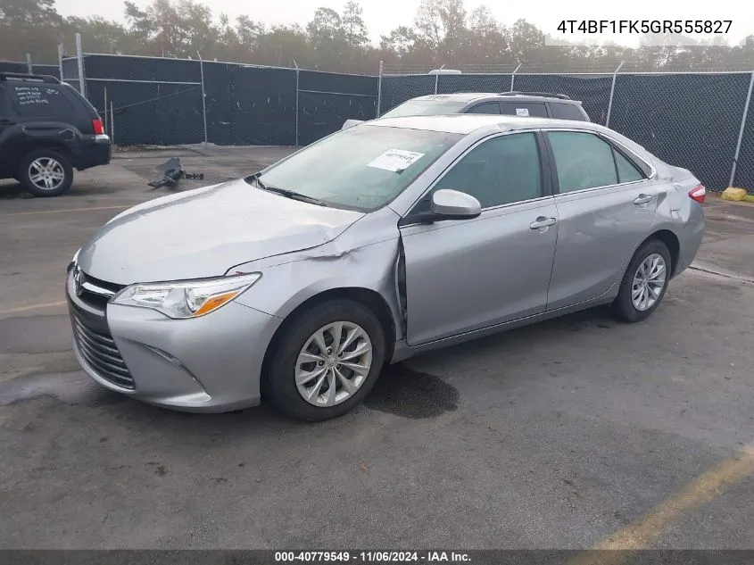 2016 Toyota Camry Le VIN: 4T4BF1FK5GR555827 Lot: 40779549