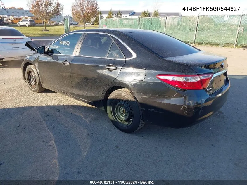 2016 Toyota Camry Le VIN: 4T4BF1FK5GR544827 Lot: 40782131