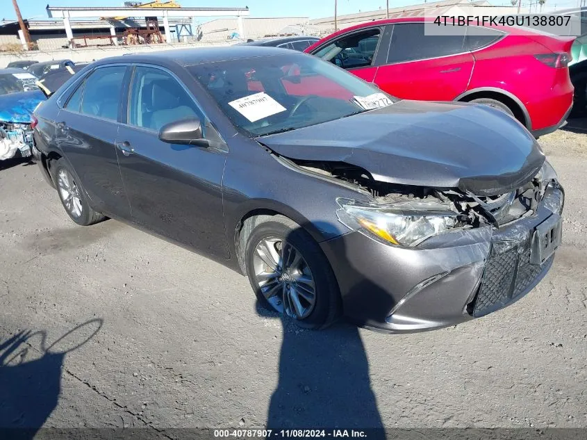 4T1BF1FK4GU138807 2016 Toyota Camry Se