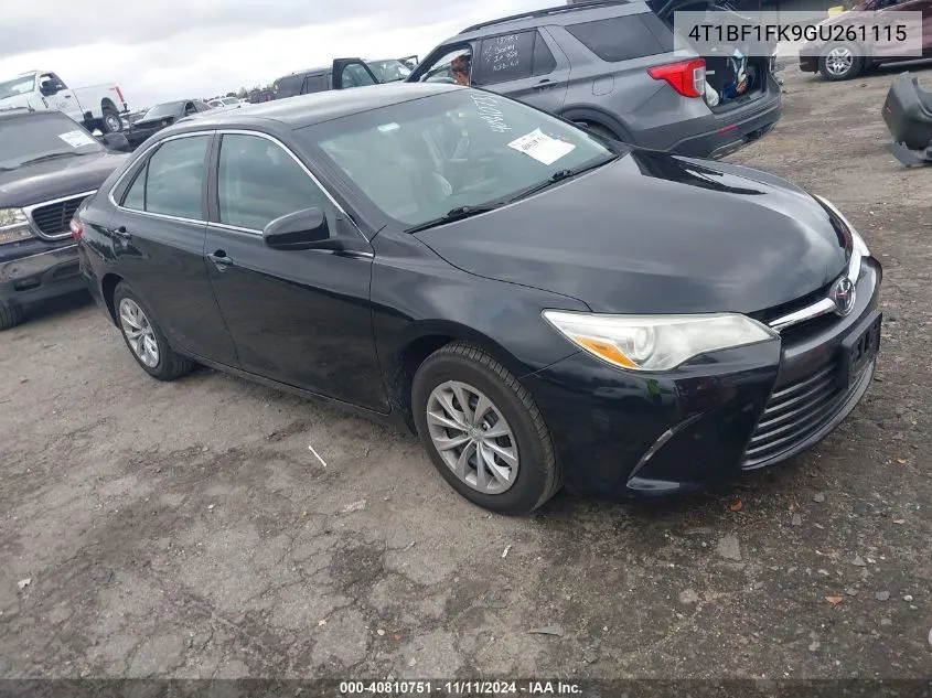 2016 Toyota Camry Le VIN: 4T1BF1FK9GU261115 Lot: 40810751