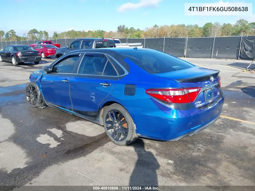 2016 Toyota Camry Se VIN: 4T1BF1FK6GU508638 Lot: 40810906