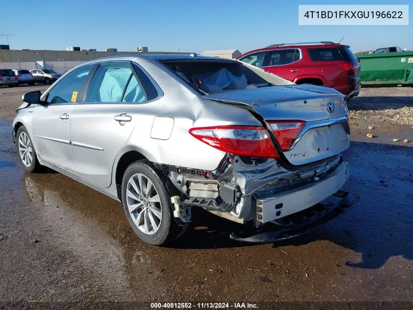 4T1BD1FKXGU196622 2016 Toyota Camry Hybrid Xle