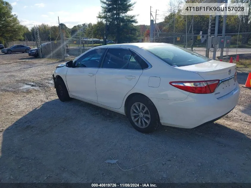 2016 Toyota Camry Le VIN: 4T1BF1FK9GU157028 Lot: 40819726