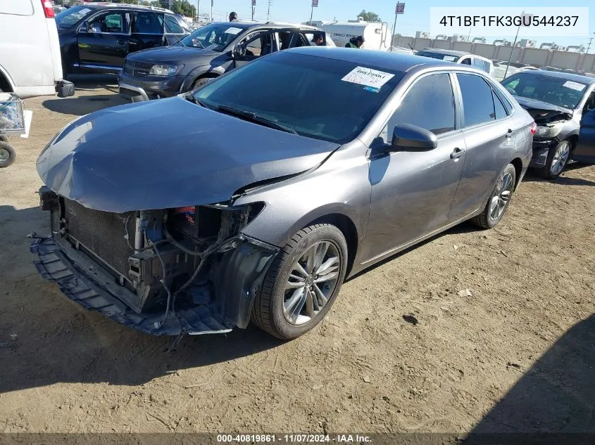 2016 Toyota Camry Se VIN: 4T1BF1FK3GU544237 Lot: 40819861