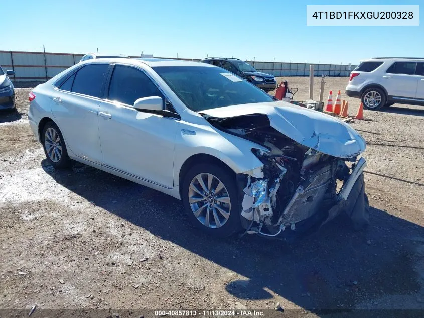 2016 Toyota Camry Hybrid Xle VIN: 4T1BD1FKXGU200328 Lot: 40857813