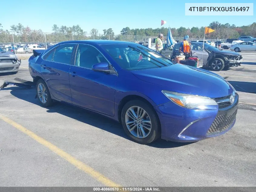 2016 Toyota Camry Se VIN: 4T1BF1FKXGU516497 Lot: 40860570