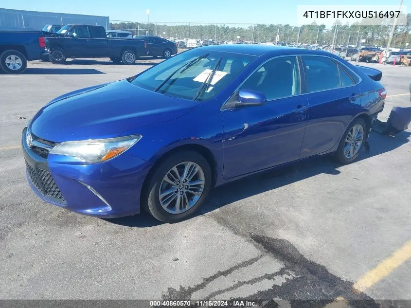 2016 Toyota Camry Se VIN: 4T1BF1FKXGU516497 Lot: 40860570