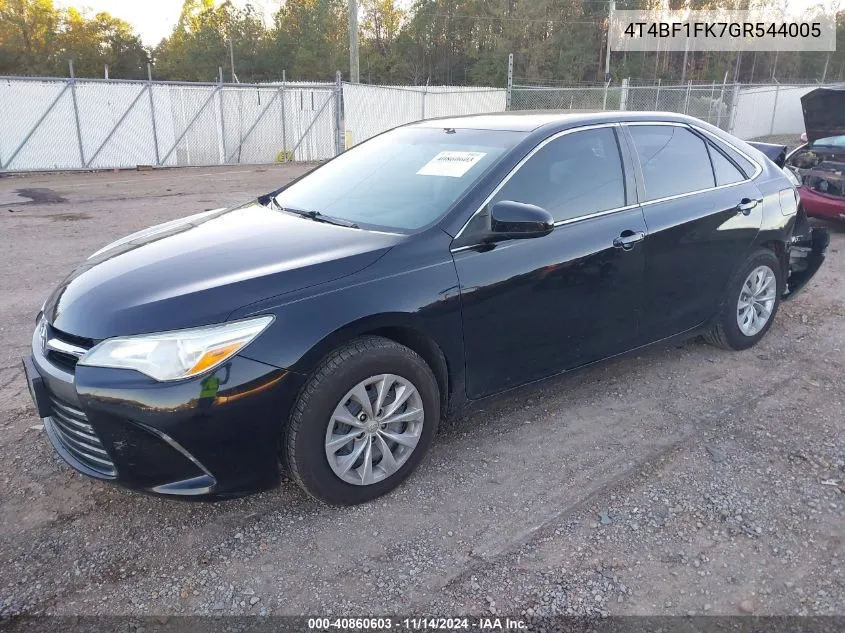 2016 Toyota Camry Le VIN: 4T4BF1FK7GR544005 Lot: 40860603