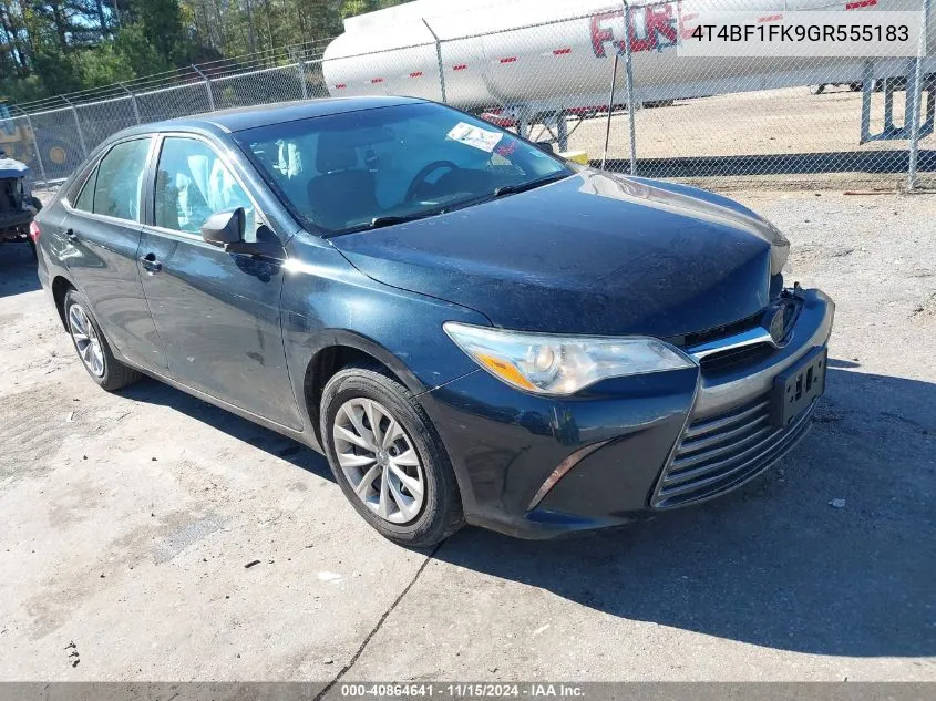 2016 Toyota Camry Le VIN: 4T4BF1FK9GR555183 Lot: 40864641