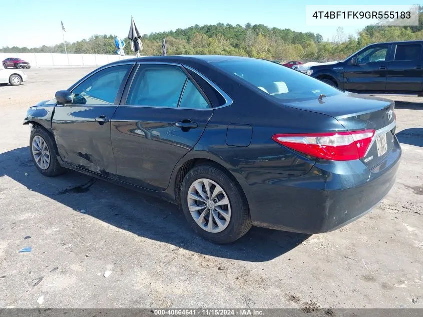 2016 Toyota Camry Le VIN: 4T4BF1FK9GR555183 Lot: 40864641