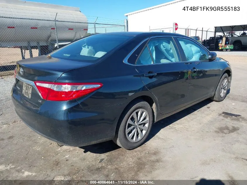 2016 Toyota Camry Le VIN: 4T4BF1FK9GR555183 Lot: 40864641