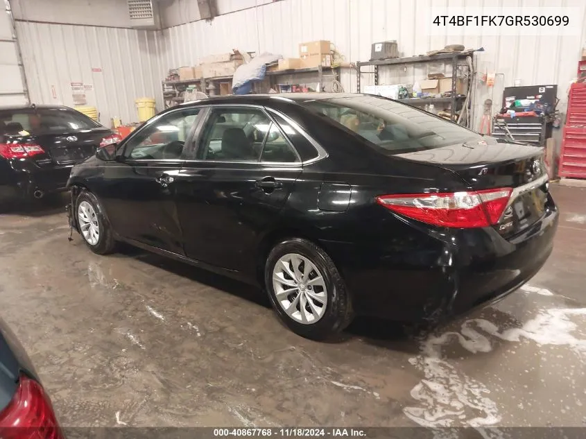 2016 Toyota Camry Le VIN: 4T4BF1FK7GR530699 Lot: 40867768