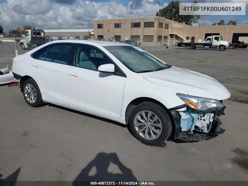 2016 Toyota Camry Le VIN: 4T1BF1FK0GU601249 Lot: 40872372