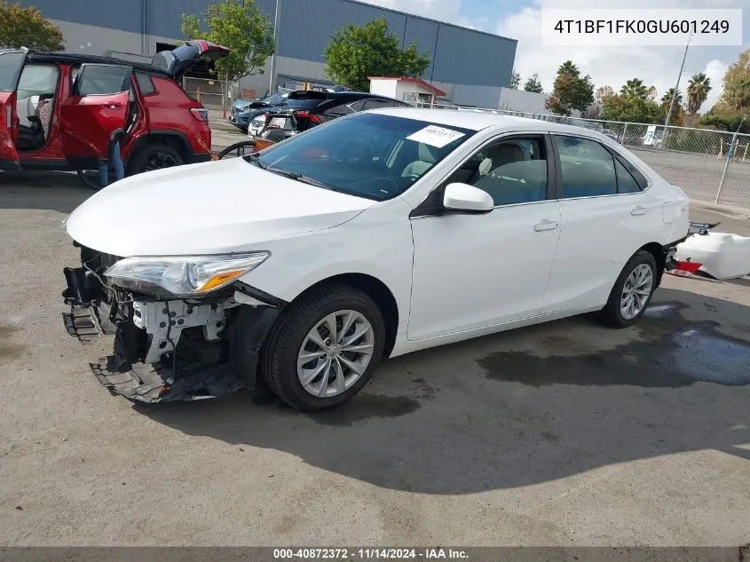 2016 Toyota Camry Le VIN: 4T1BF1FK0GU601249 Lot: 40872372