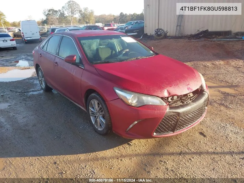 2016 Toyota Camry Se VIN: 4T1BF1FK8GU598813 Lot: 40879186