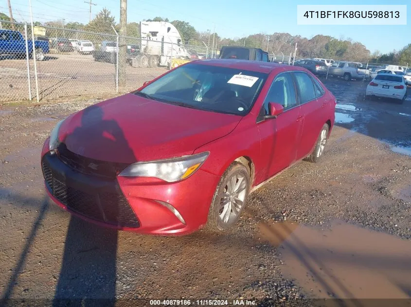 2016 Toyota Camry Se VIN: 4T1BF1FK8GU598813 Lot: 40879186