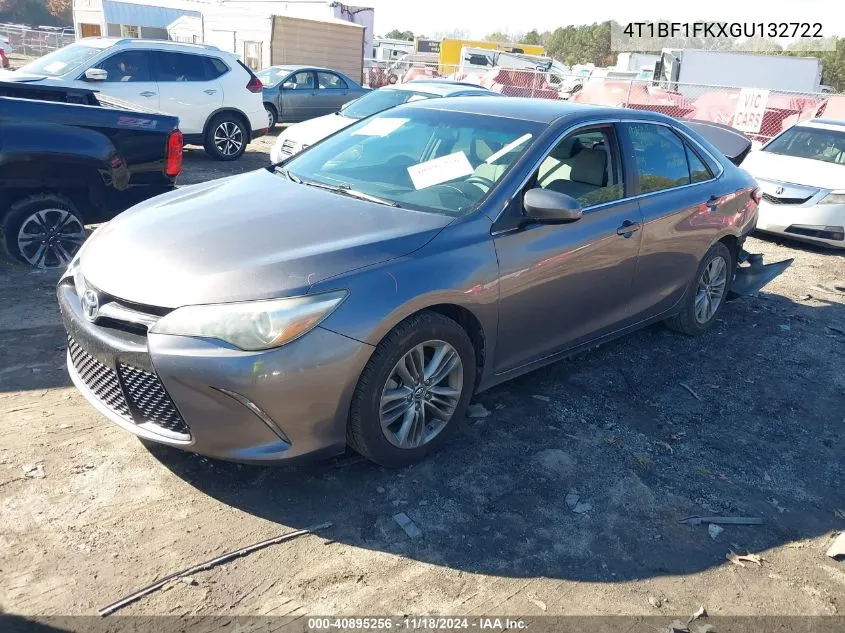 2016 Toyota Camry Se VIN: 4T1BF1FKXGU132722 Lot: 40895256