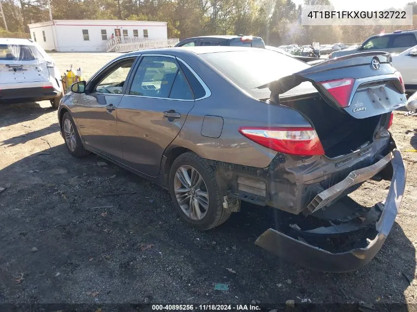 2016 Toyota Camry Se VIN: 4T1BF1FKXGU132722 Lot: 40895256