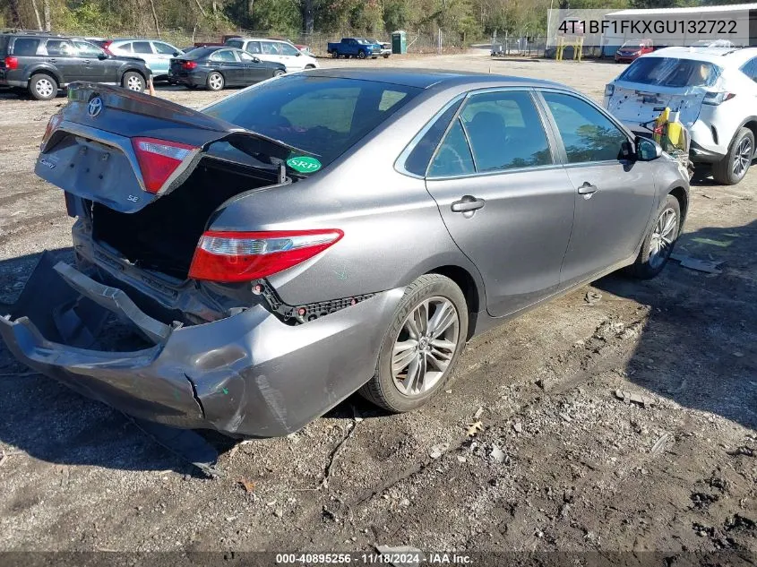 2016 Toyota Camry Se VIN: 4T1BF1FKXGU132722 Lot: 40895256