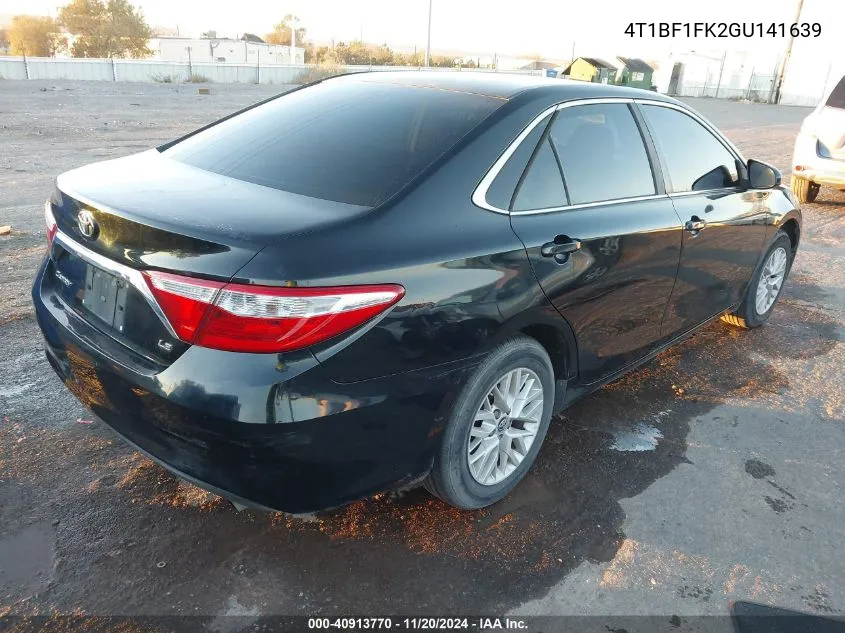 2016 Toyota Camry Le VIN: 4T1BF1FK2GU141639 Lot: 40913770