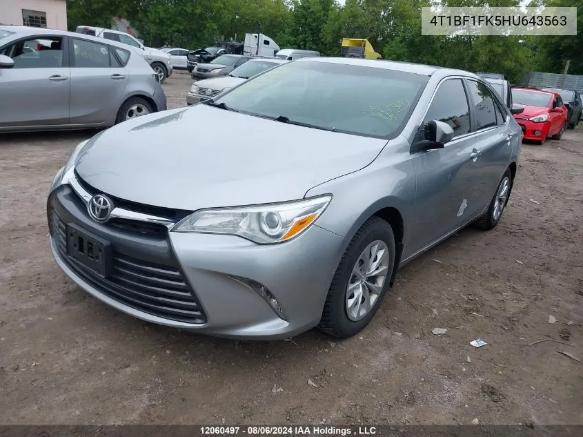 2017 Toyota Camry Le/Xle/Se/Xse VIN: 4T1BF1FK5HU643563 Lot: 12060497