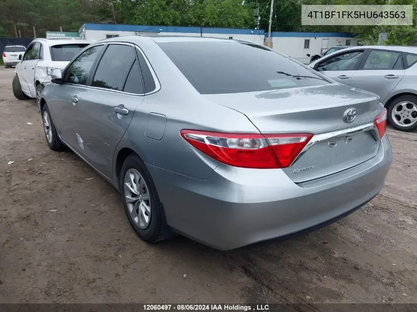 2017 Toyota Camry Le/Xle/Se/Xse VIN: 4T1BF1FK5HU643563 Lot: 12060497