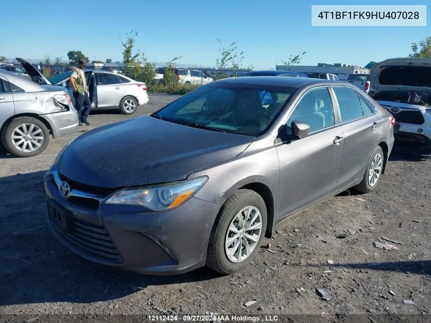 2017 Toyota Camry Le VIN: 4T1BF1FK9HU407028 Lot: 12112424