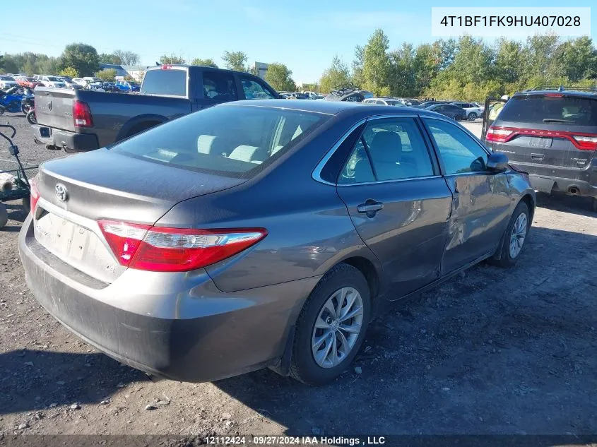 4T1BF1FK9HU407028 2017 Toyota Camry Le