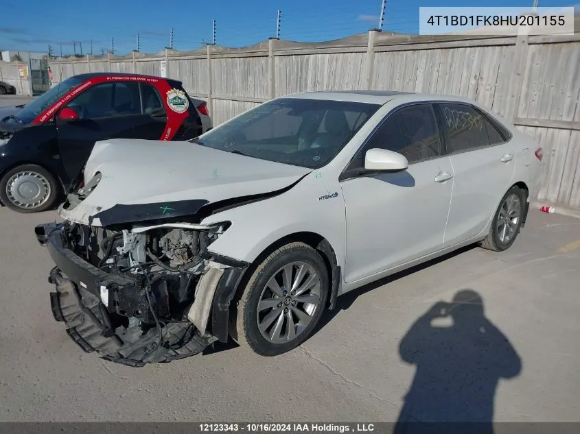 2017 Toyota Camry Hybrid Xle VIN: 4T1BD1FK8HU201155 Lot: 12123343