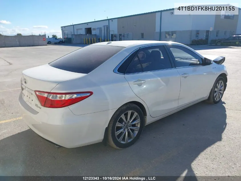 2017 Toyota Camry Hybrid Xle VIN: 4T1BD1FK8HU201155 Lot: 12123343