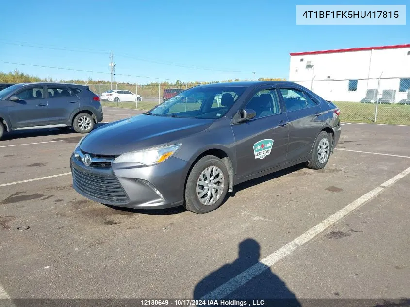 2017 Toyota Camry Le/Xle/Se/Xse VIN: 4T1BF1FK5HU417815 Lot: 12130649