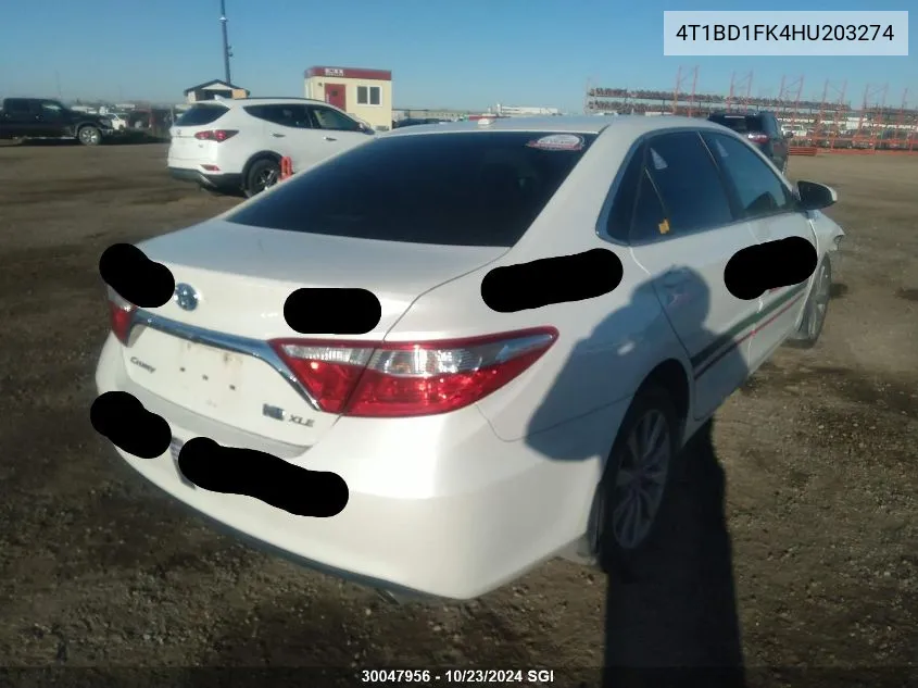 4T1BD1FK4HU203274 2017 Toyota Camry Hybrid/Le/Xle/Se