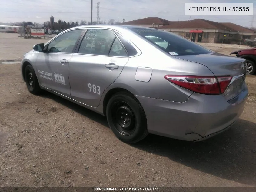 2017 Toyota Camry Le VIN: 4T1BF1FK5HU450555 Lot: 39096443