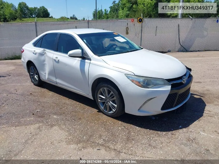 4T1BF1FKXHU349317 2017 Toyota Camry Se