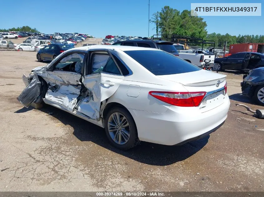 4T1BF1FKXHU349317 2017 Toyota Camry Se