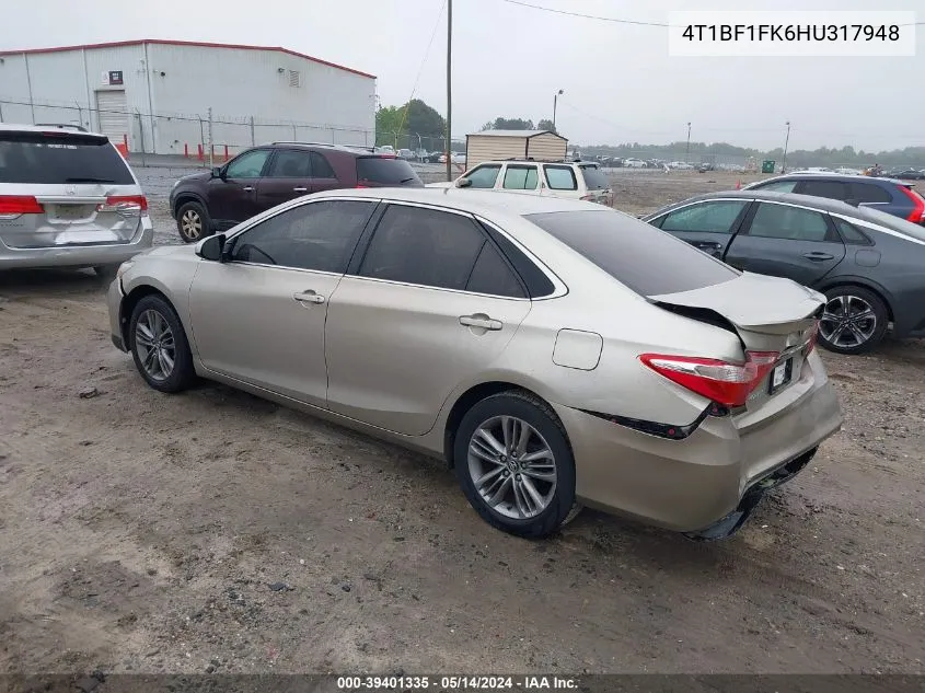 4T1BF1FK6HU317948 2017 Toyota Camry Se