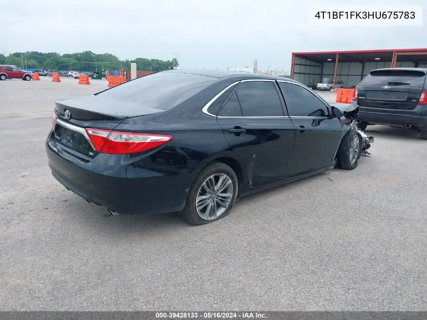 2017 Toyota Camry Se VIN: 4T1BF1FK3HU675783 Lot: 39428133