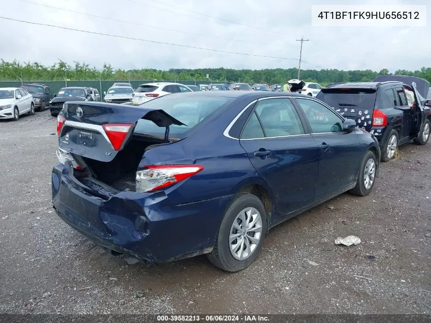 2017 Toyota Camry Le VIN: 4T1BF1FK9HU656512 Lot: 39582213