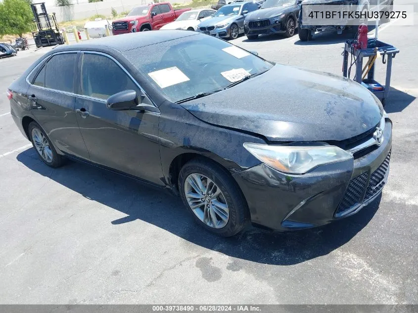 2017 Toyota Camry Se VIN: 4T1BF1FK5HU379275 Lot: 39738490