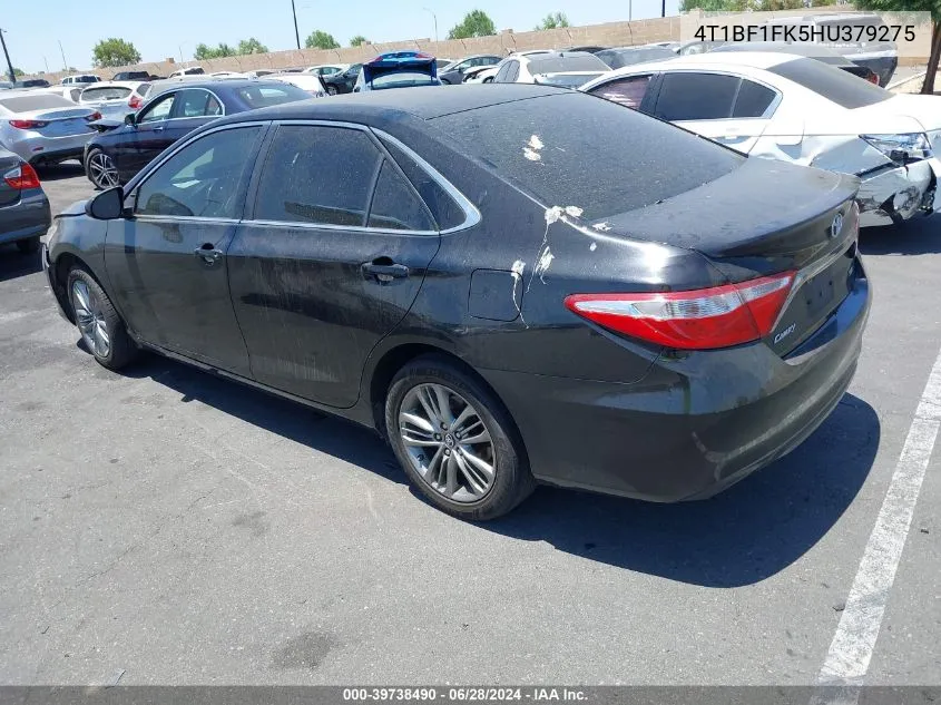 2017 Toyota Camry Se VIN: 4T1BF1FK5HU379275 Lot: 39738490