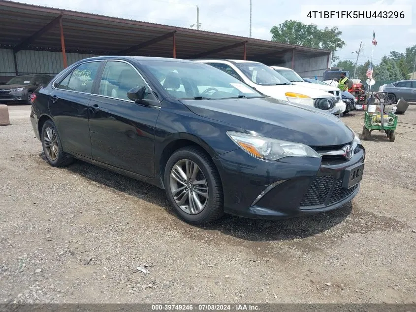 2017 Toyota Camry Se VIN: 4T1BF1FK5HU443296 Lot: 39749246