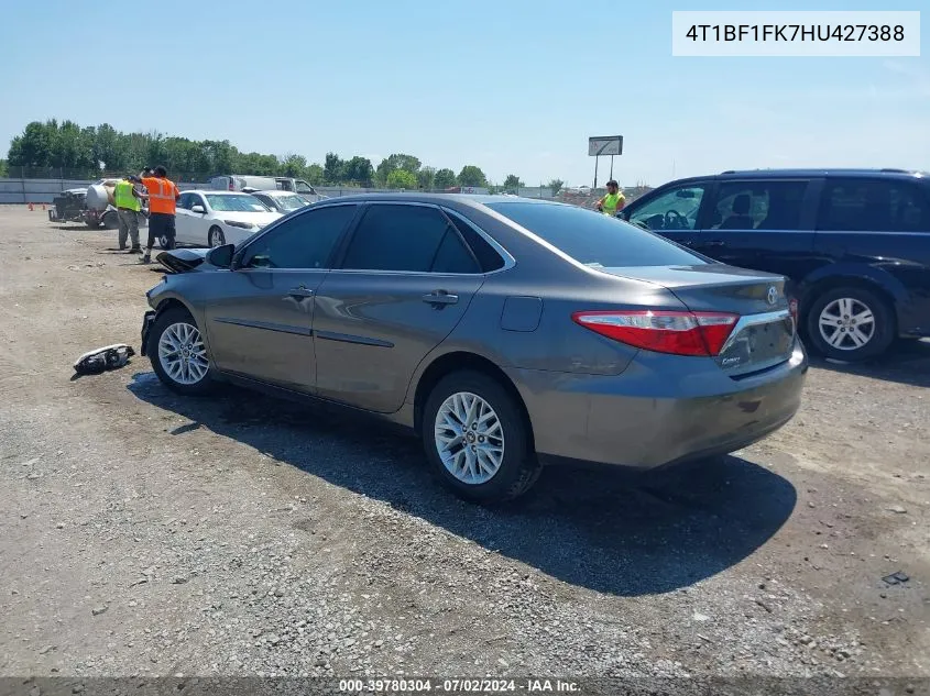 2017 Toyota Camry Le VIN: 4T1BF1FK7HU427388 Lot: 39780304