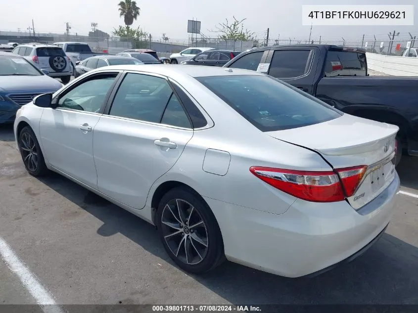 2017 Toyota Camry Xse VIN: 4T1BF1FK0HU629621 Lot: 39801713