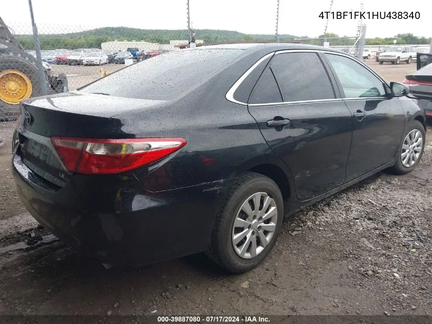 2017 Toyota Camry Le VIN: 4T1BF1FK1HU438340 Lot: 39887080