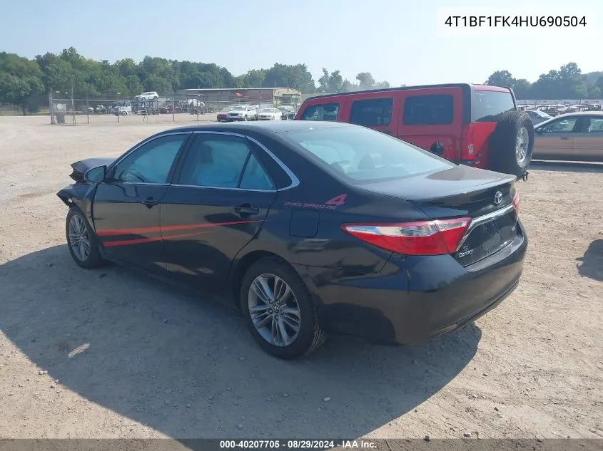 2017 Toyota Camry Se VIN: 4T1BF1FK4HU690504 Lot: 40207705