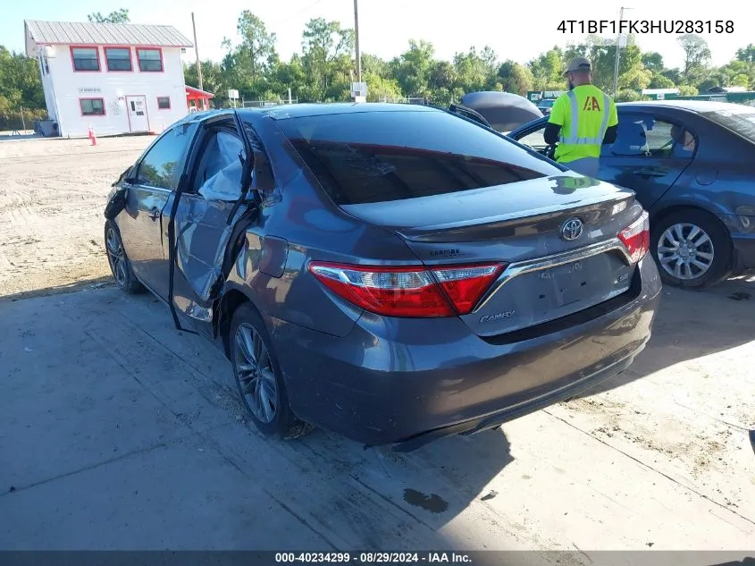 2017 Toyota Camry Se VIN: 4T1BF1FK3HU283158 Lot: 40234299