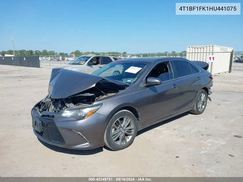 2017 Toyota Camry Se VIN: 4T1BF1FK1HU441075 Lot: 40349751